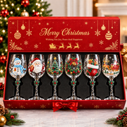 MerrySips Christmas wine glasses, product image 1