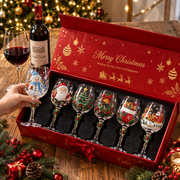 MerrySips Christmas wine glasses, product image 8