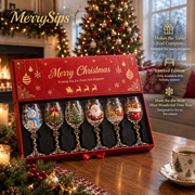MerrySips Christmas wine glasses, product image 7